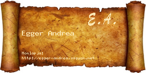 Egger Andrea névjegykártya